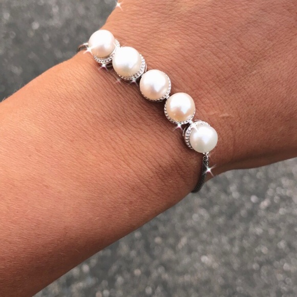 REAL Freshwater pearls adjustable bracelet - Picture 6 of 9